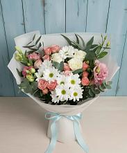 Букет цветов из:  Розы, Лизиантусы и Хризантемы #REPLACE_PRED# Тимонино