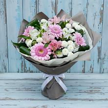 Букет цветов из:  Герберы, Альстромерии и Хризантемы #REPLACE_PRED# Тимонино