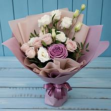 Букет цветов из:  Розы и Лизиантусы в Тимонино