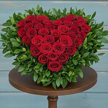 Цветочная композиция из Розы в виде сердца в Тимонино