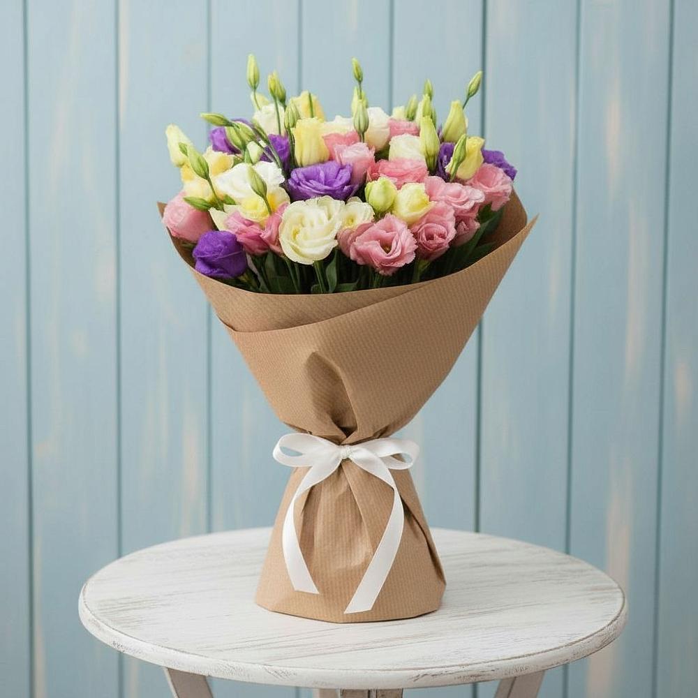 Букет цветов из: Лизиантусы в Тимонино