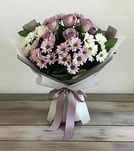 Букет цветов из:  Хризантемы и Розы в Тимонино