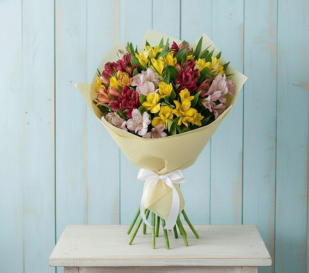 Букет цветов из: Альстромерии в Тимонино