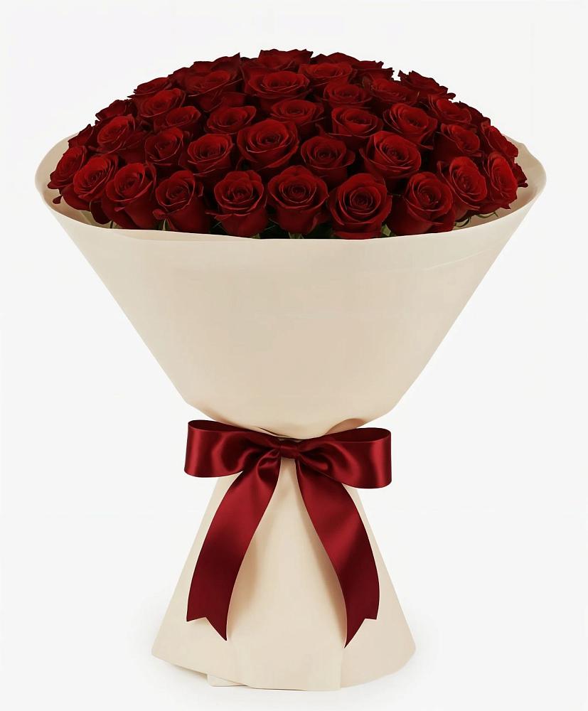 Букет 101 Бордовая роза Блэк Бакарра в Тимонино