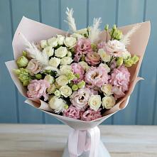 Букет цветов из:  Альстромерии и Розы в Тимонино